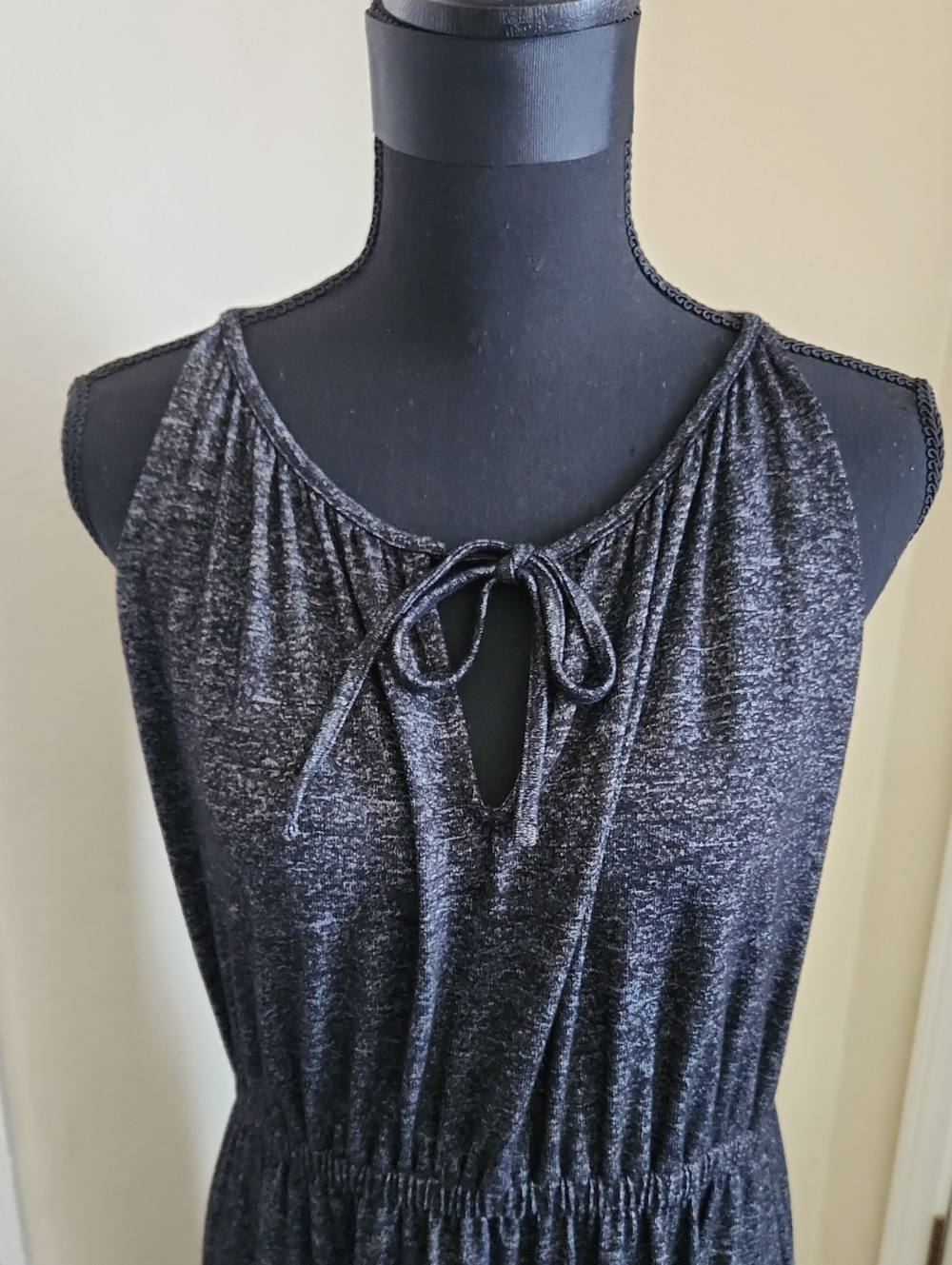 Ann Taylor LOFT Size LM Medium Large Heather STRETCH Knit Maxi  Dress